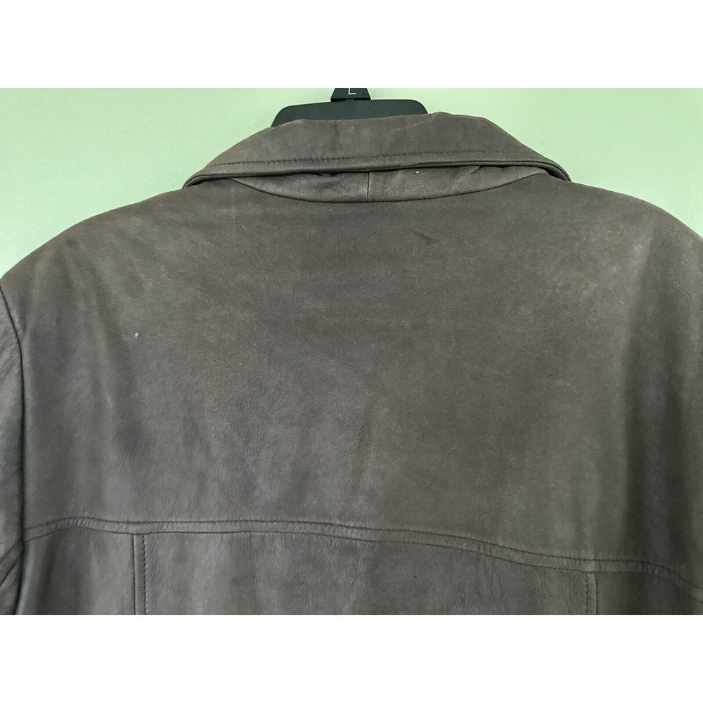 Wilson’s Leather Jacket Men’s Size XL Brown Grunge Mid Length biker 90's​​​ - Picture 7 of 16
